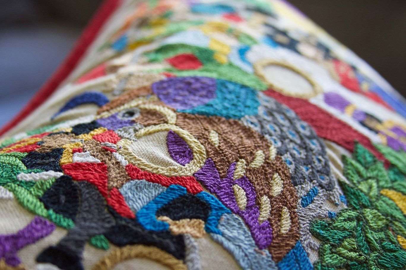 Hand-Embroidered 12 Days of Christmas Pillow by Catstudio - Image 3