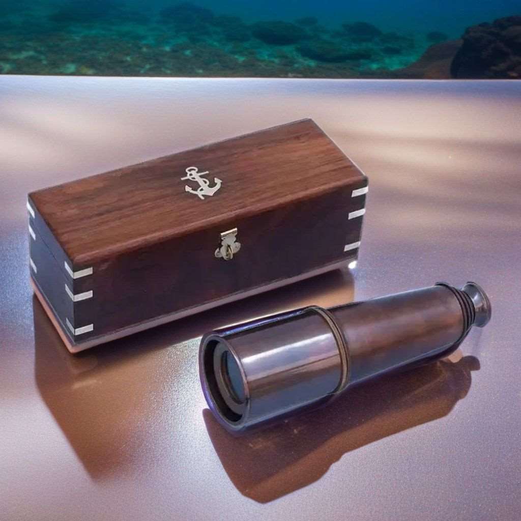 27" Copper Telescope with Rosewood Box - Image 3
