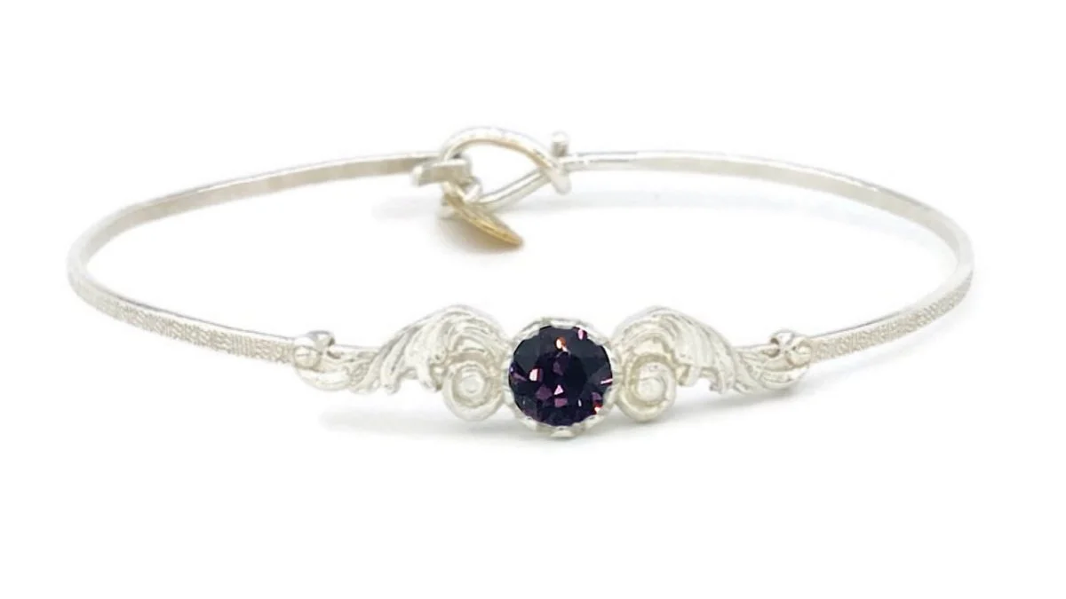Angel Wings Birthstone Color Crystal Bracelet - Image 12