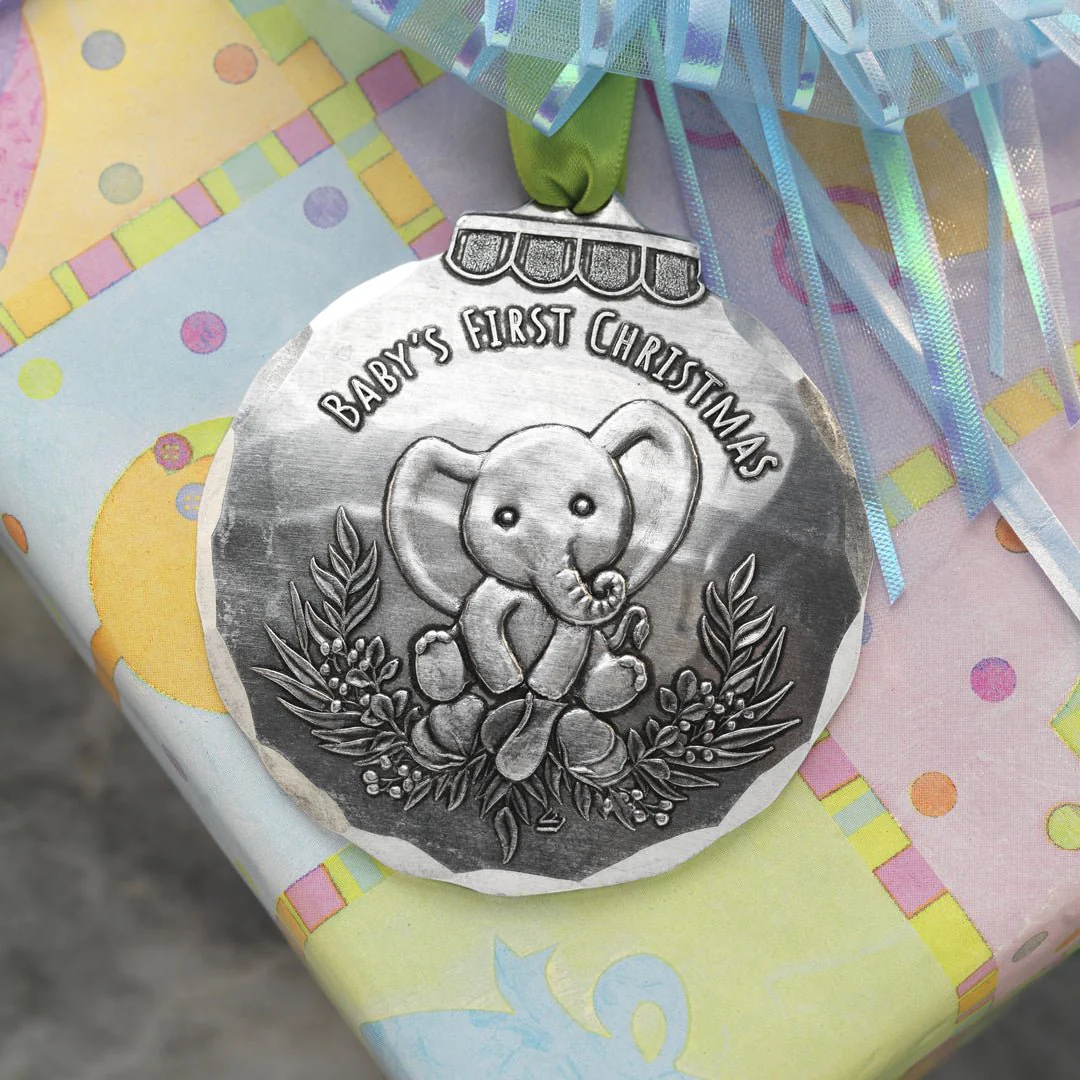 Baby's First Christmas Elephant Ornament - Image 2