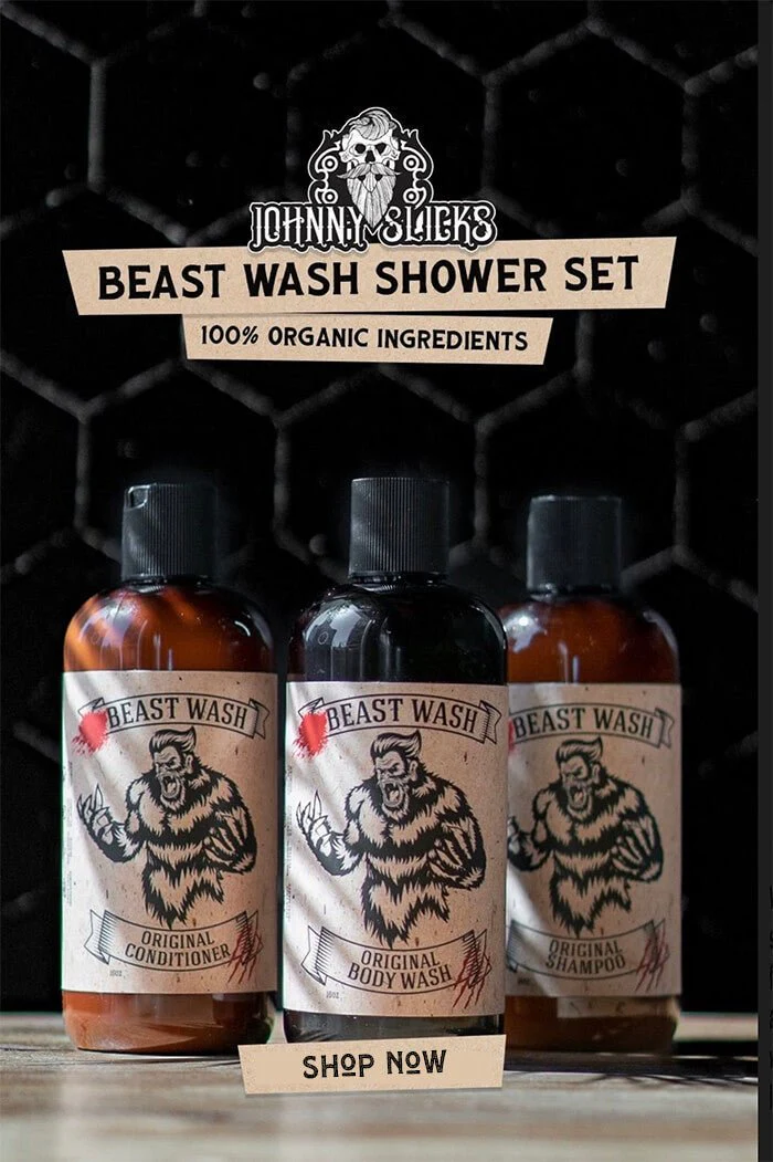Beast Wash Organic Shower Set: Shampoo, Conditioner, and Body Soap - Image 2