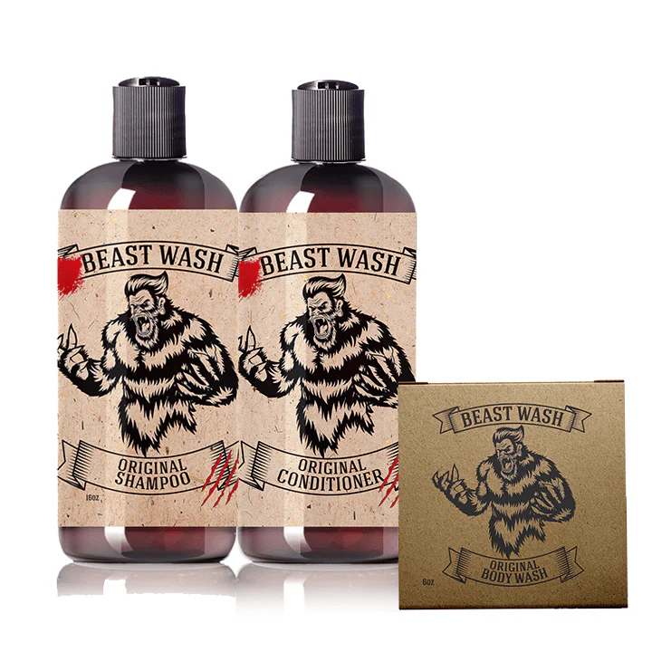 Beast Wash Organic Shower Set: Shampoo, Conditioner, and Body Soap - Image 4