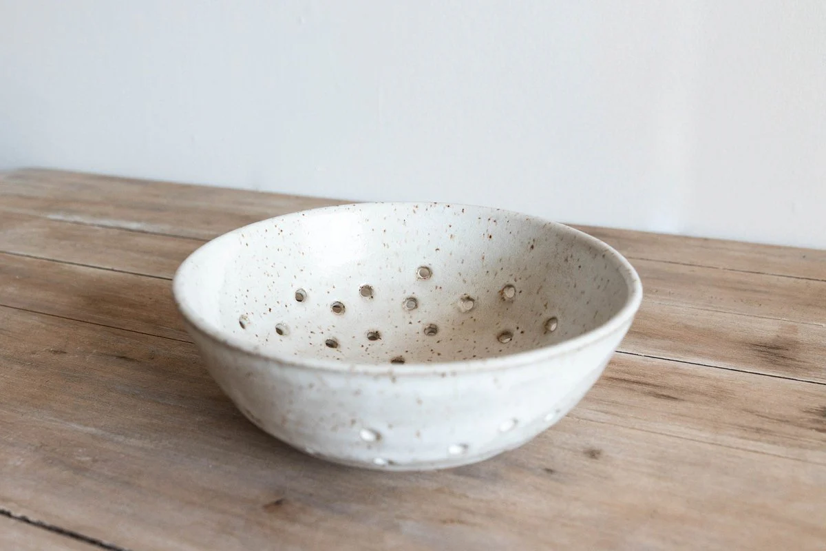 Ceramic Berry Bowl - Stoneware Colander - Image 2