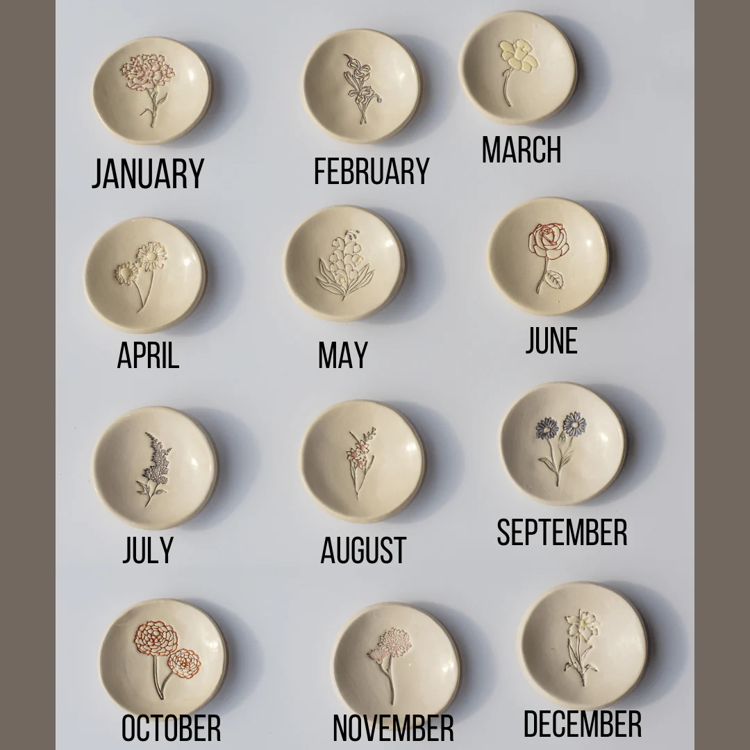 Birth Month Jewelry Dish – Personalized Ring Dish - Image 3