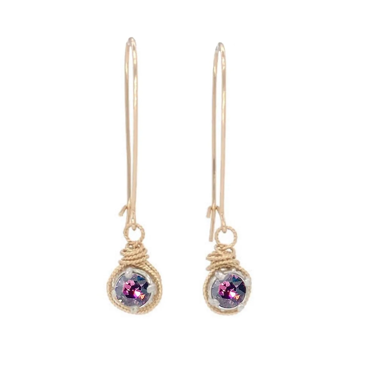Birthstone Color Crystal Earrings - Image 17