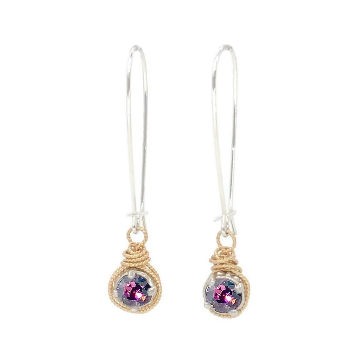 Birthstone Color Crystal Earrings - Image 5