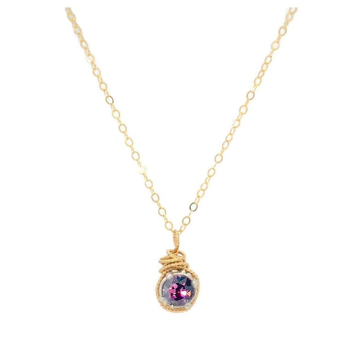 Birthstone Color European Crystal Necklace - Image 18