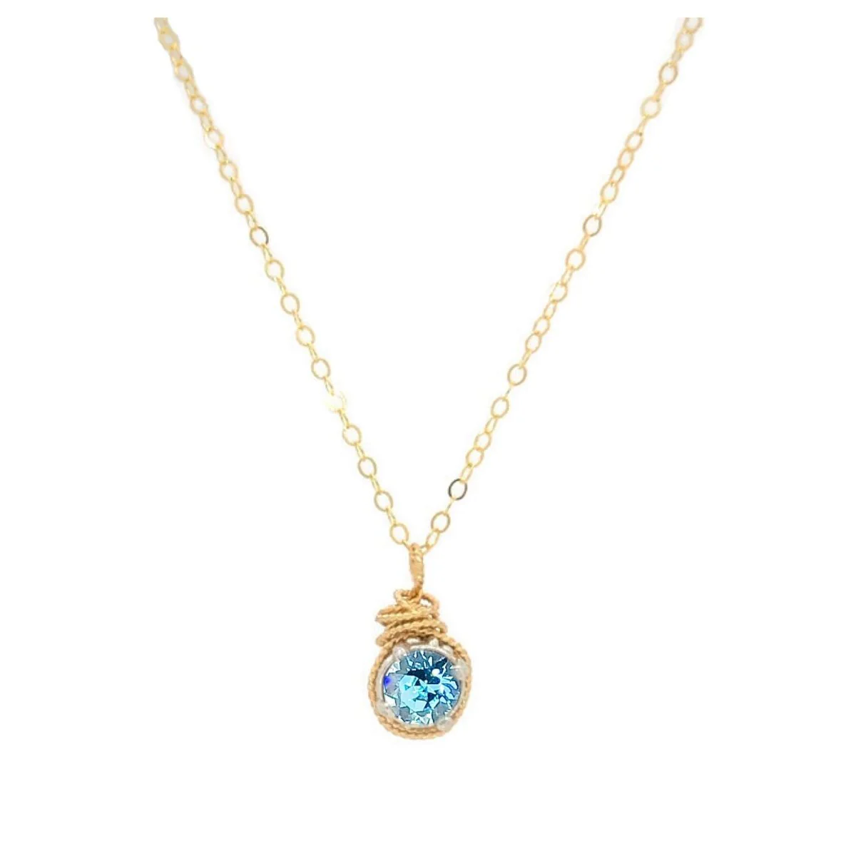 Birthstone Color European Crystal Necklace - Image 19