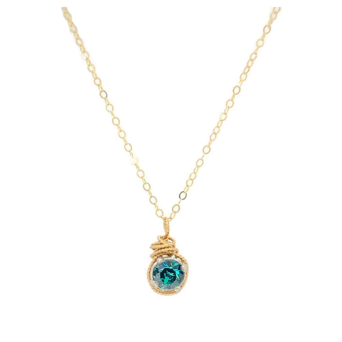 Birthstone Color European Crystal Necklace - Image 21