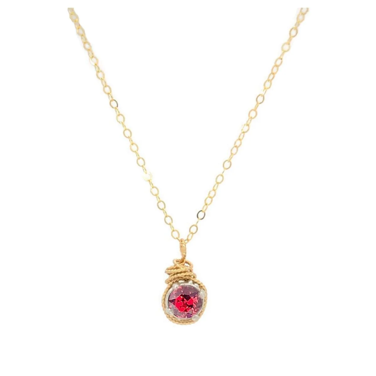 Birthstone Color European Crystal Necklace - Image 23