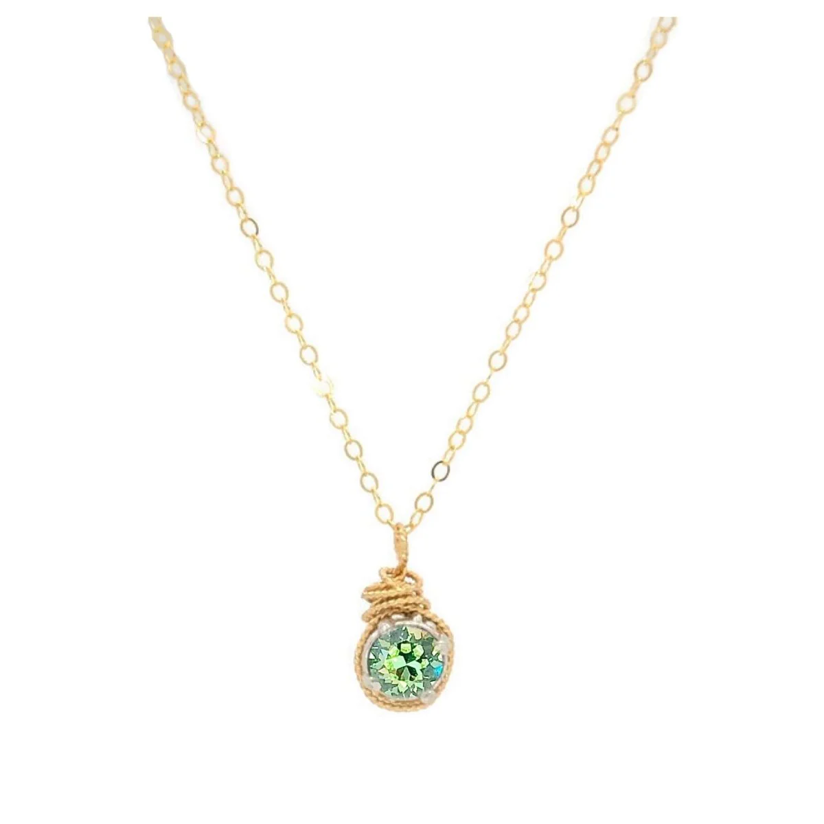 Birthstone Color European Crystal Necklace - Image 24