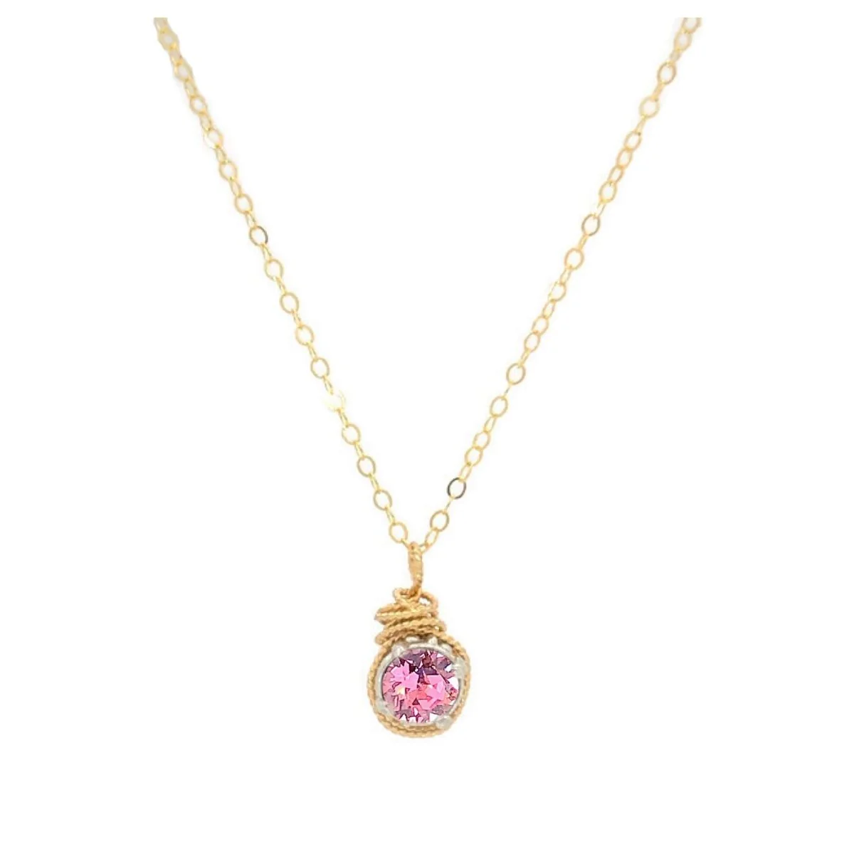 Birthstone Color European Crystal Necklace - Image 26