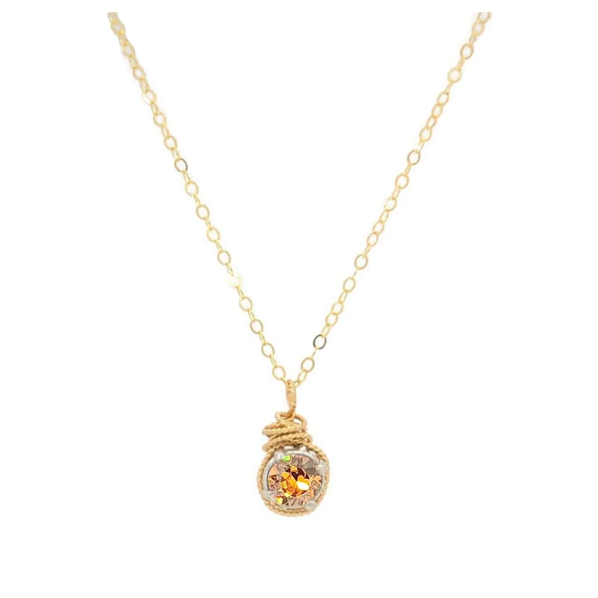 Birthstone Color European Crystal Necklace - Image 27