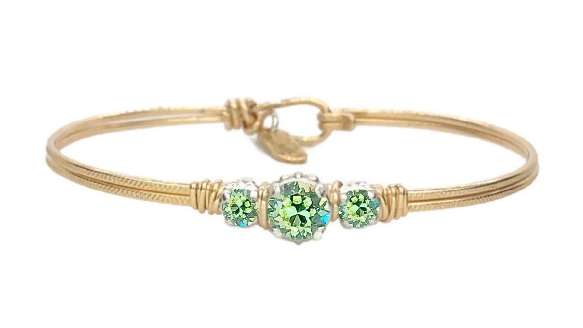 Birthstone Color Triple Setting Crystal Bracelet - Image 11
