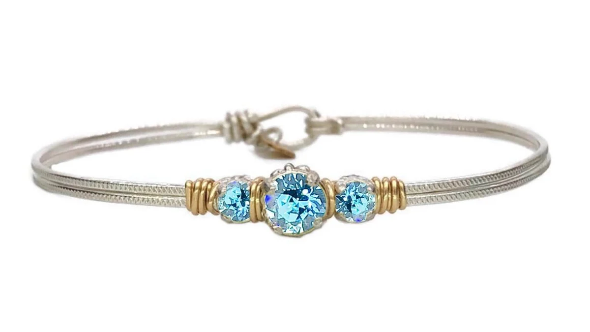 Birthstone Color Triple Setting Crystal Bracelet - Image 18