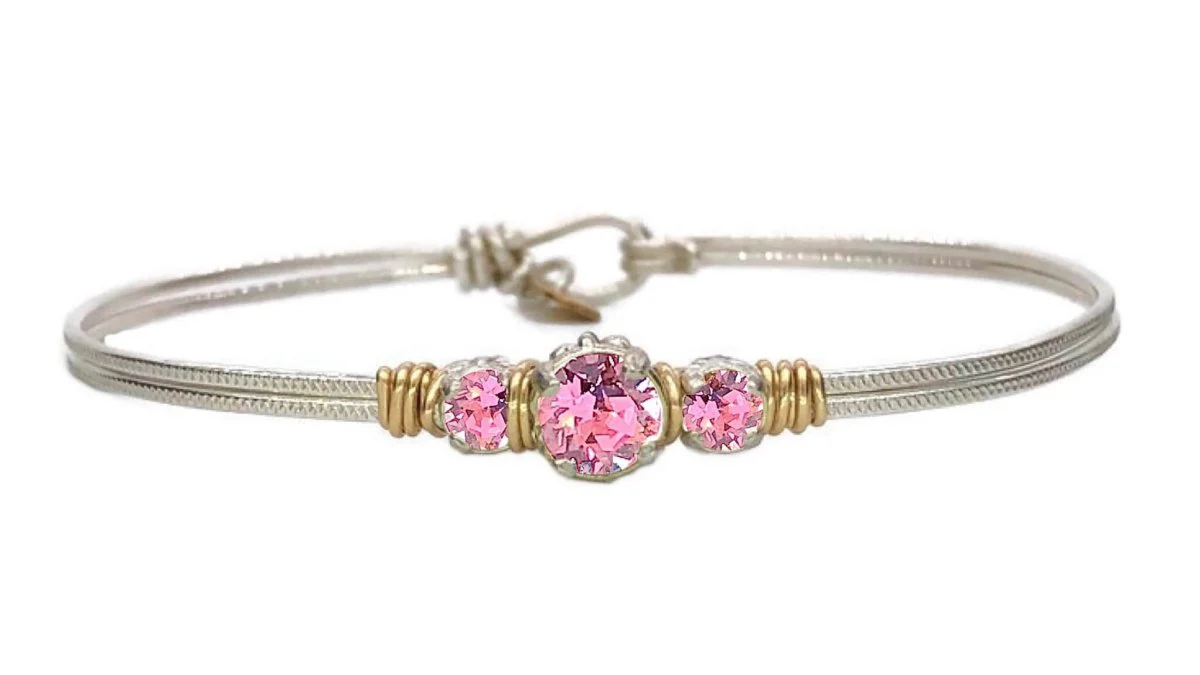 Birthstone Color Triple Setting Crystal Bracelet - Image 25