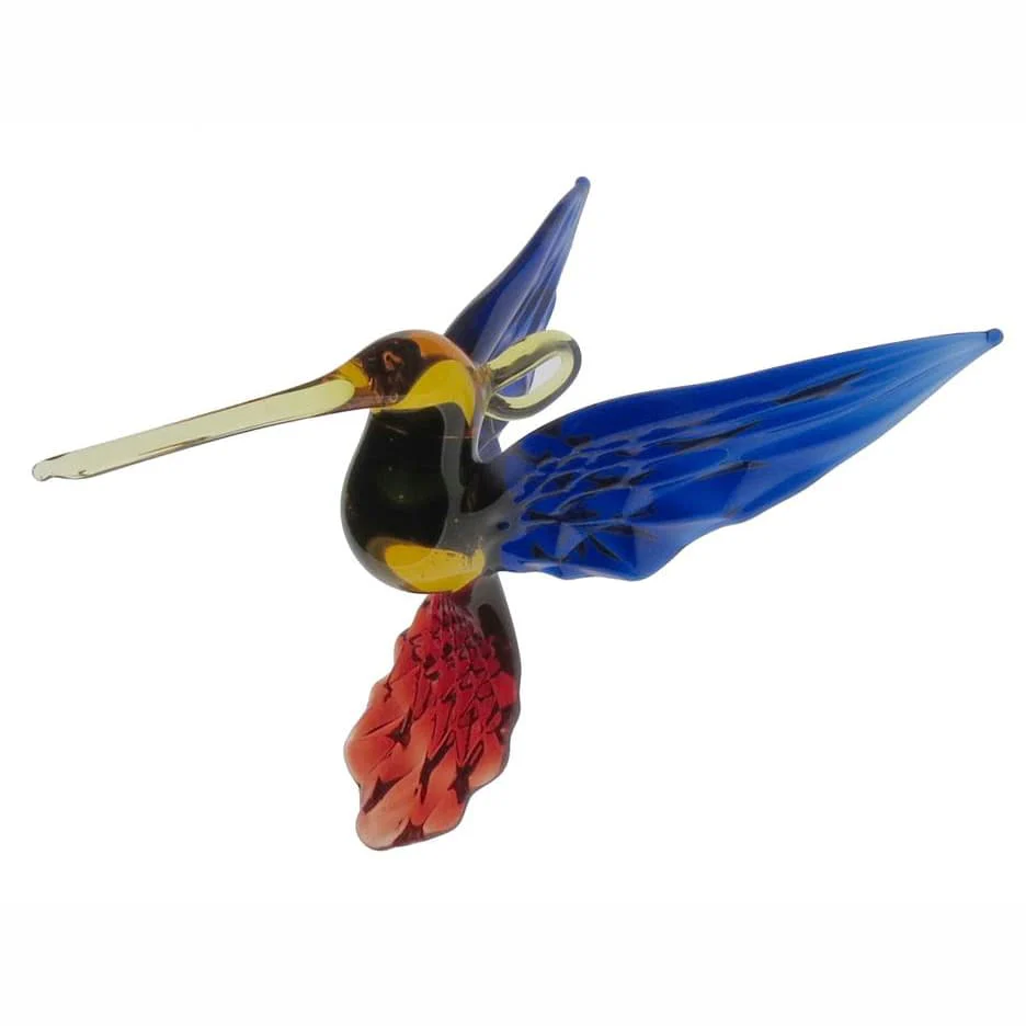 Blown Glass Hummingbirds Handcrafted Art Glass Ornaments - Image 10
