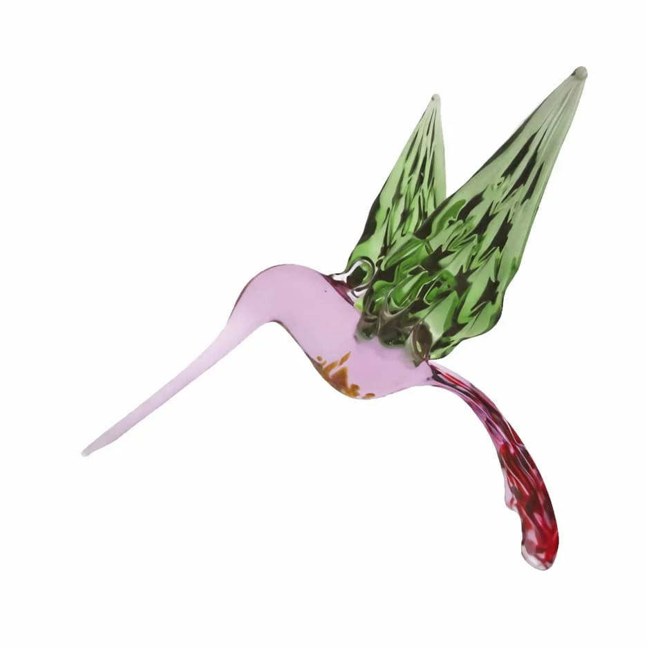 Blown Glass Hummingbirds Handcrafted Art Glass Ornaments - Image 4