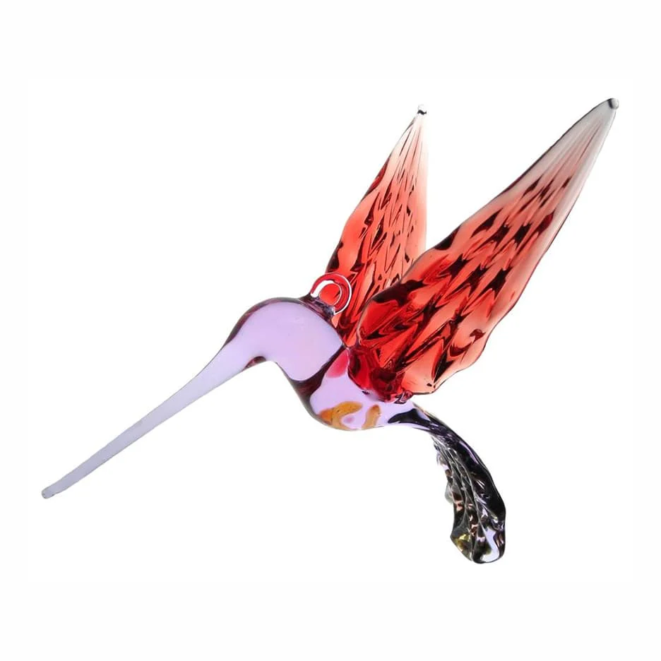 Blown Glass Hummingbirds Handcrafted Art Glass Ornaments - Image 7