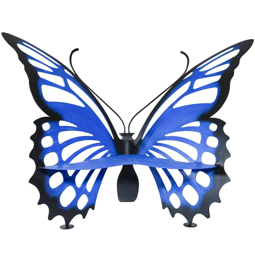 Butterfly Bench Handcrafted Steel Garden Bench by Cricket Forge - Image 5