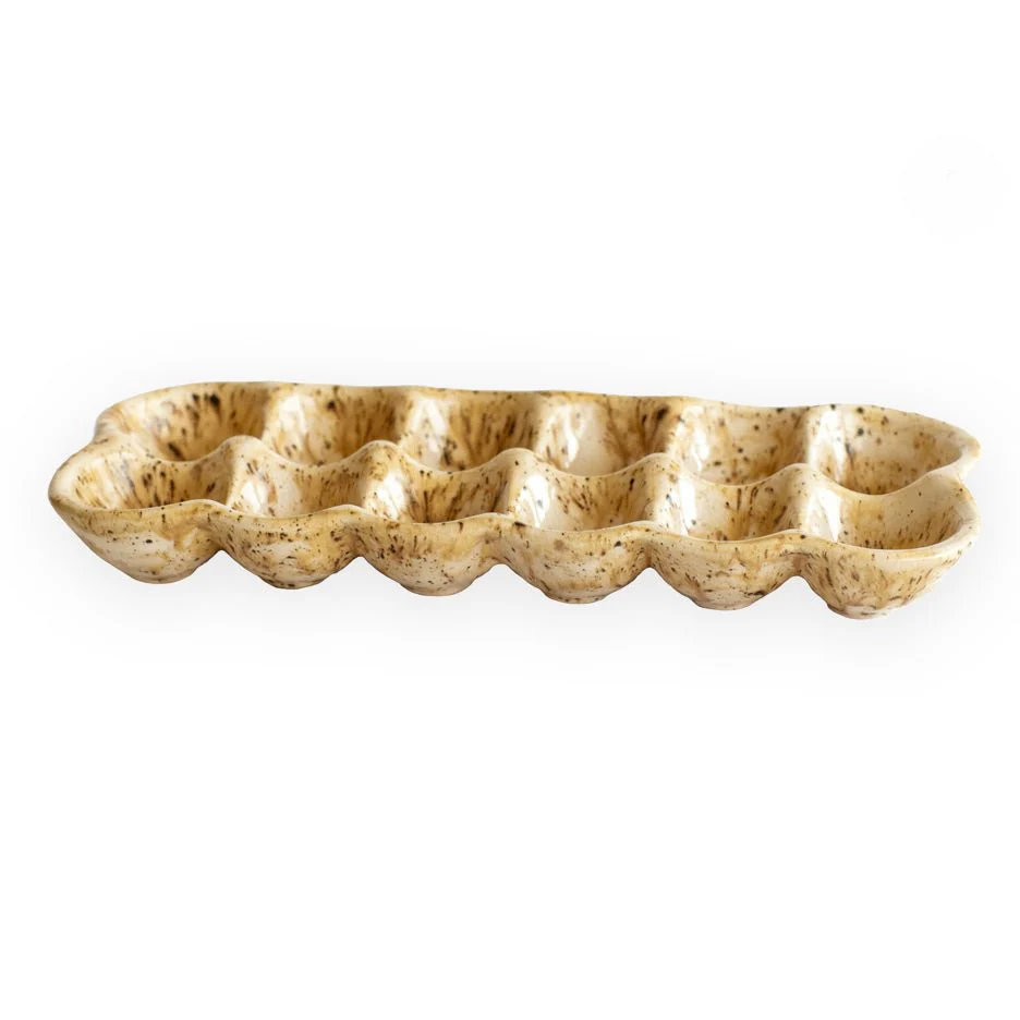 Ceramic Egg Carton: Premium Kitchen Counter Egg Storage
