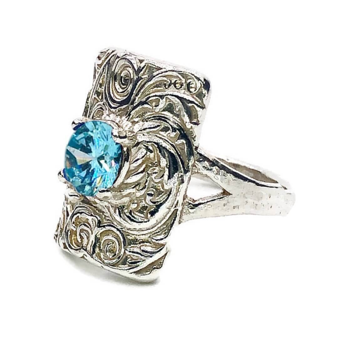 Etta Crystal Sterling Silver Ring - Image 4