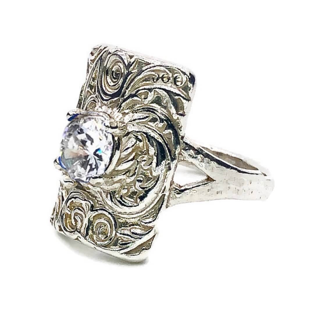 Etta Crystal Sterling Silver Ring - Image 5