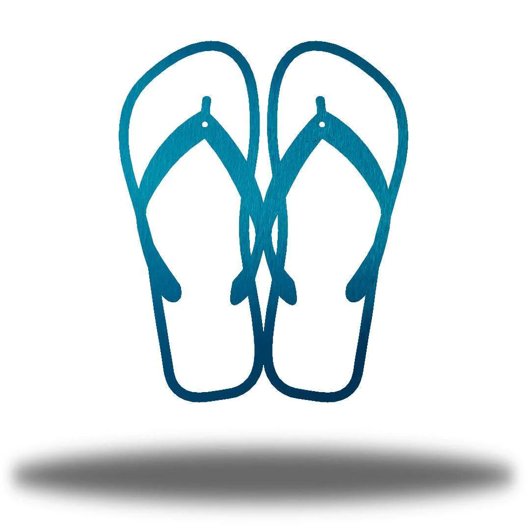 Flip Flops Metal Wall Art Indoor Outdoor Steel Decor - Image 3