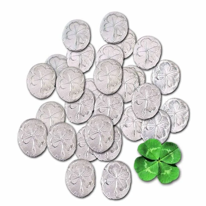 Four Leaf Clover Pewter Pocket Charms Bulk 50 Piece - Image 3