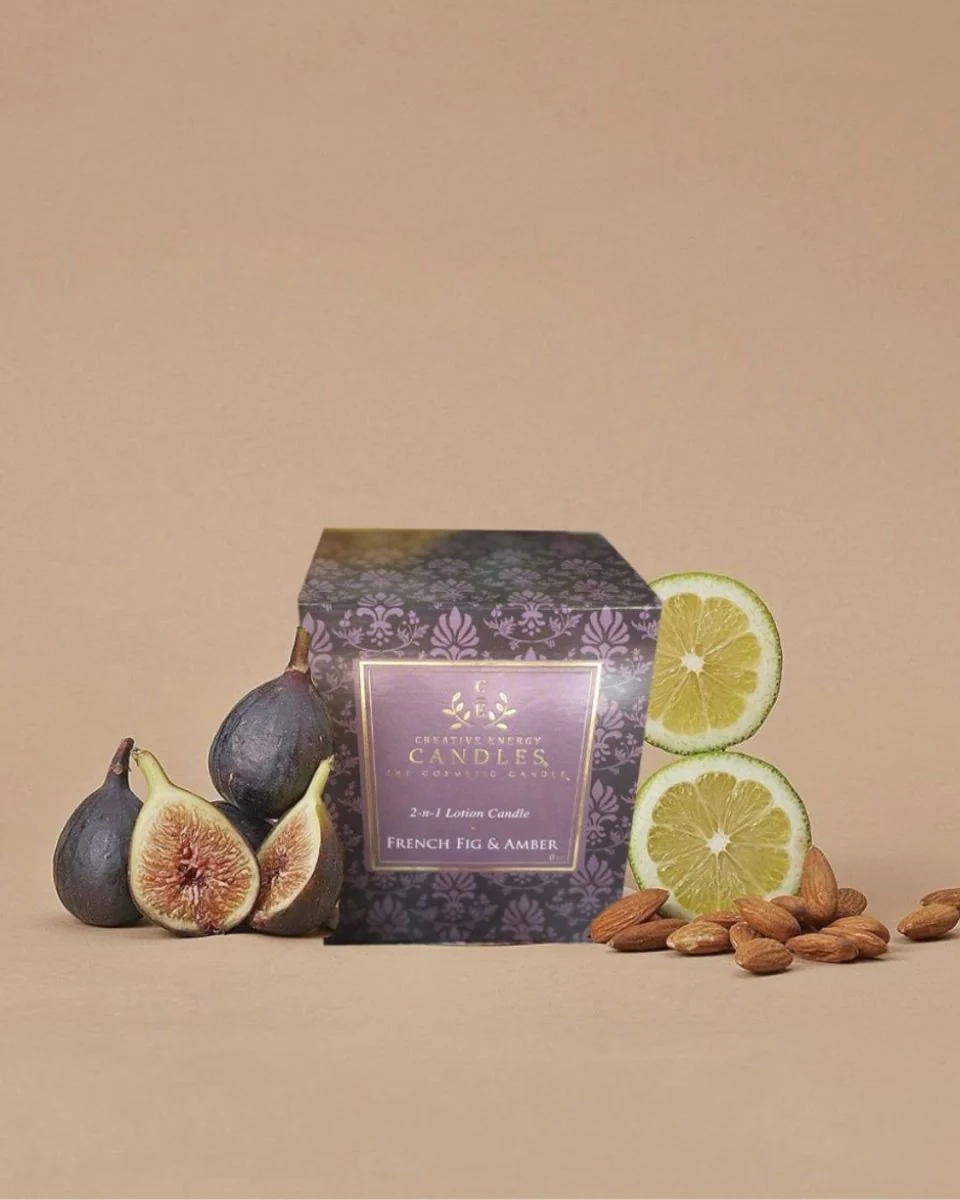 French Fig & Amber Soy Lotion Candle - Image 4