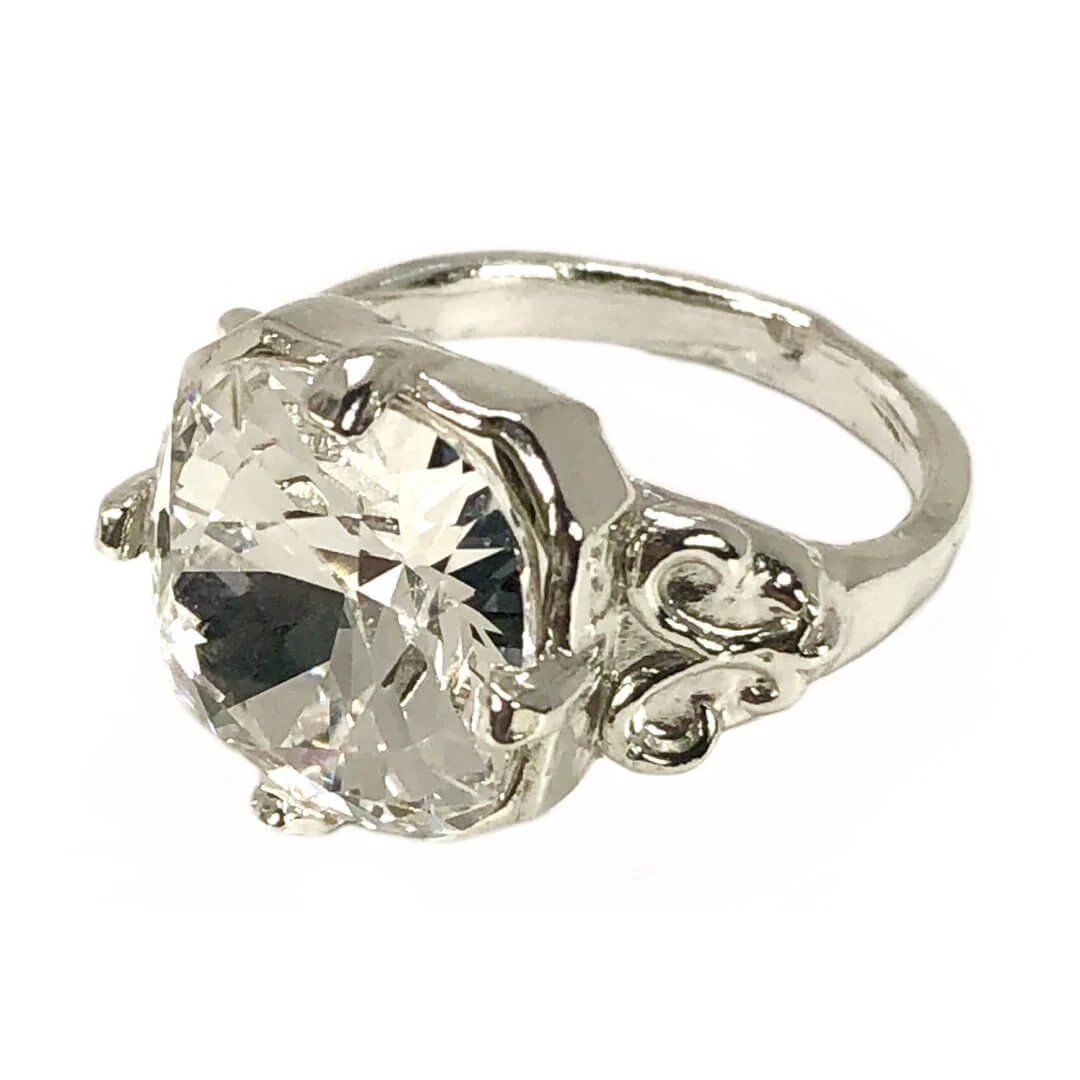 Heirloom Ring Sterling Silver, European Crystal - Image 10