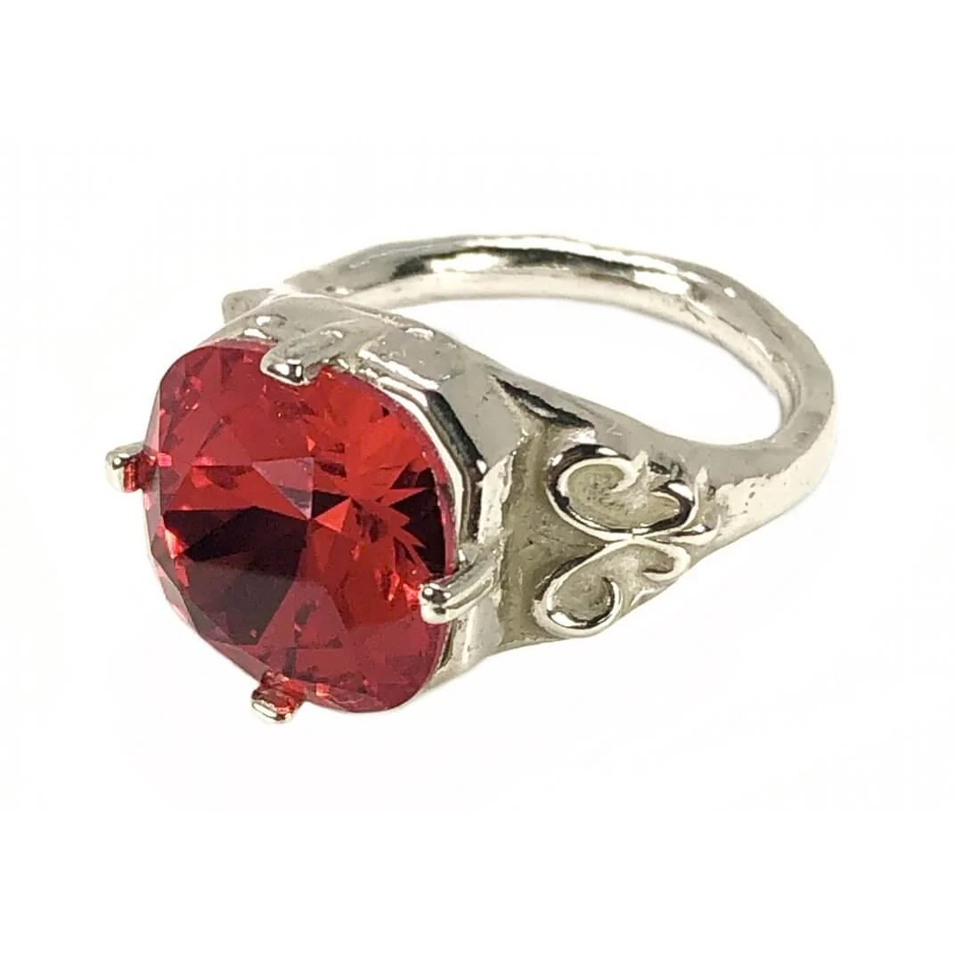 Heirloom Ring Sterling Silver, European Crystal - Image 7