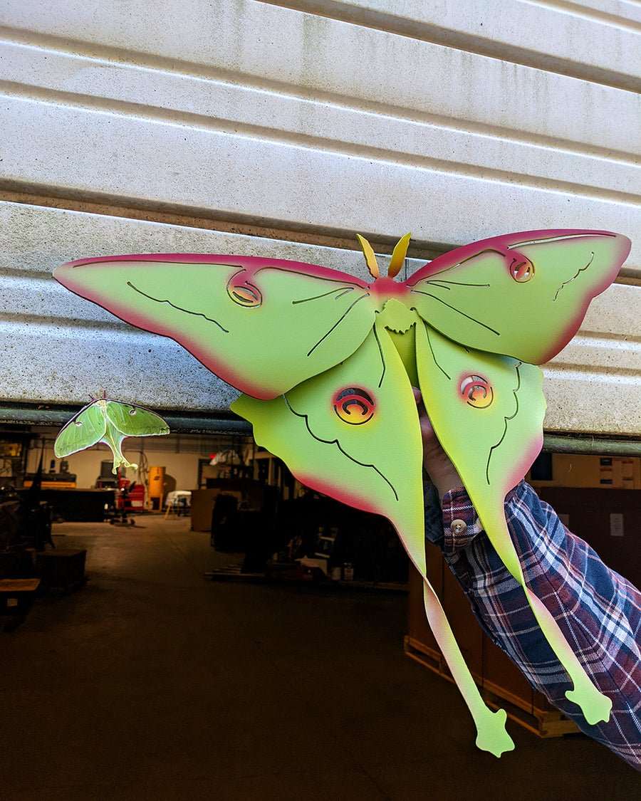 Luna Moth Handcrafted Steel Wall Hanging - Image 3