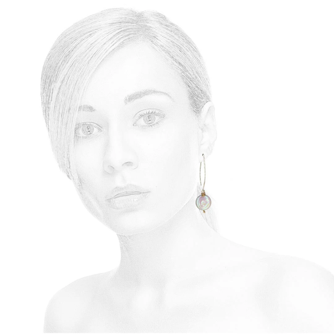 Luna Pearl Earrings - Freshwater Pearls - Image 4