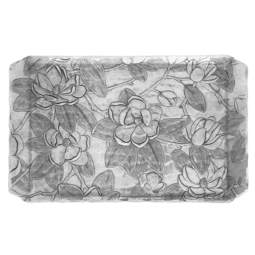Magnolia Butler Tray - Handcrafted Aluminum - Image 3