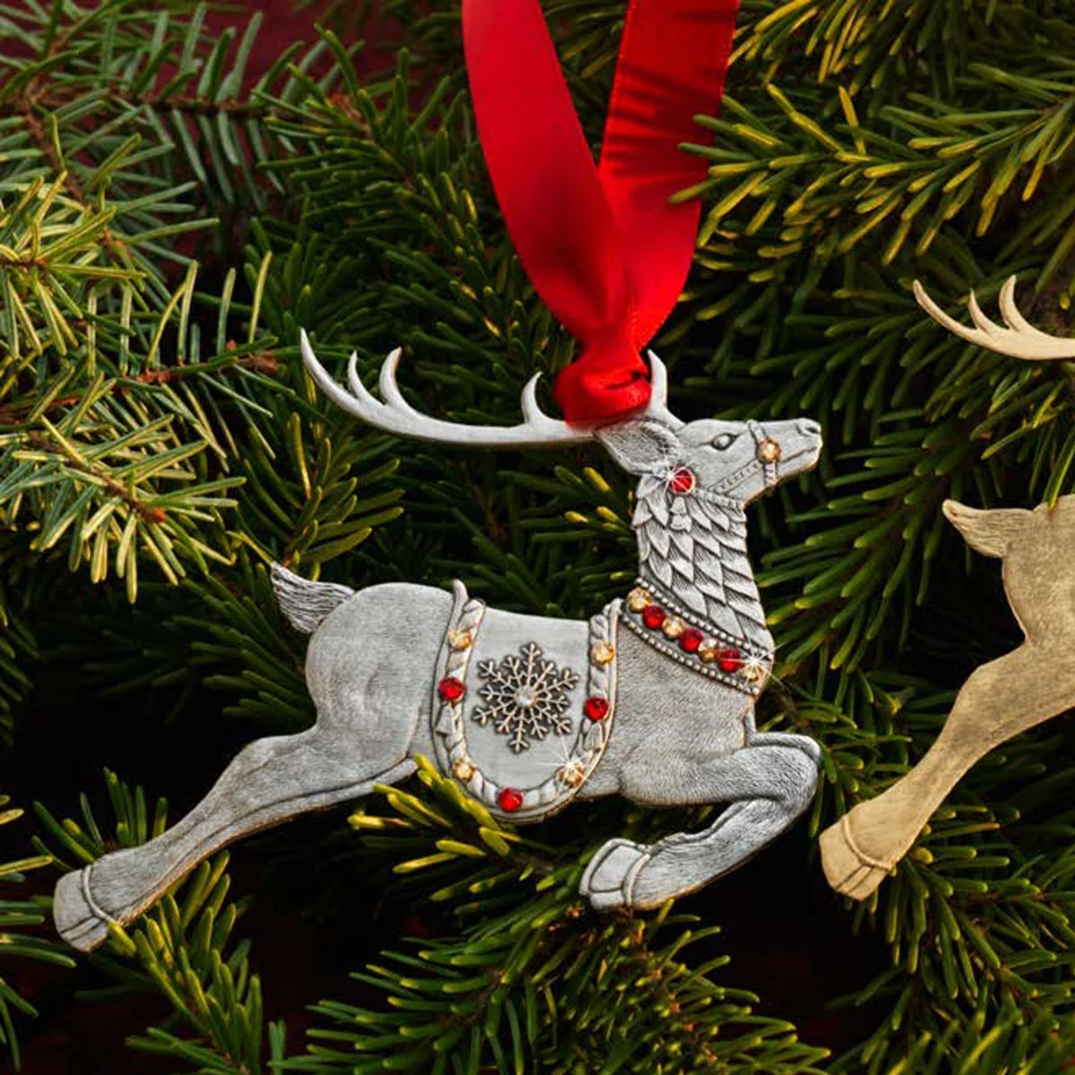 Merry Reindeer Ornament (Aluminum) - Image 3