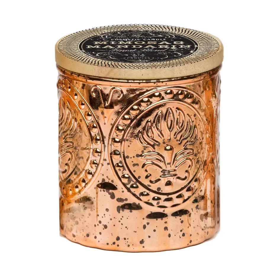 Soy Candle in Rose Gold Mercury Glass Jar