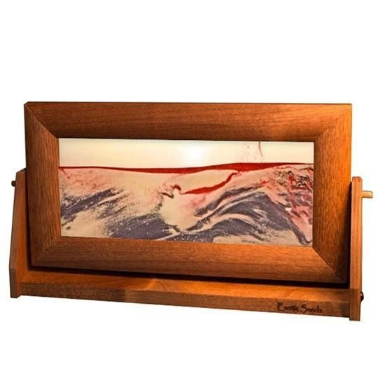 Sand Art Picture in Wood Frame - Red Volcanic Clear Medium - Image 3
