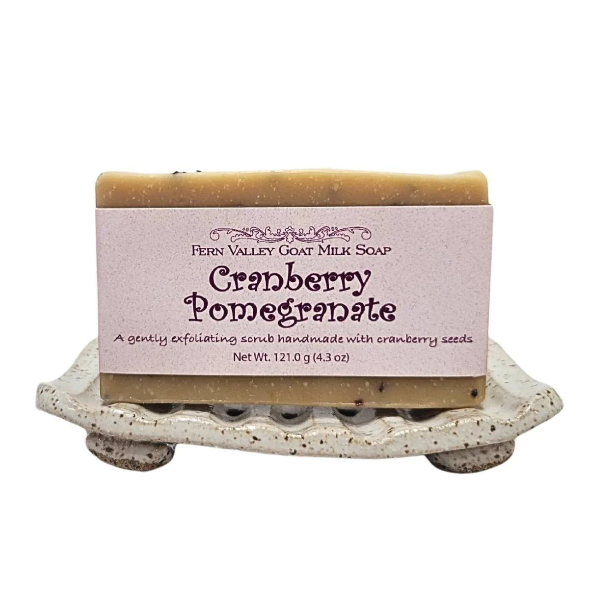 Cranberry Pomegranate Goat Milk Soap | Exfoliating Bar - Image 3