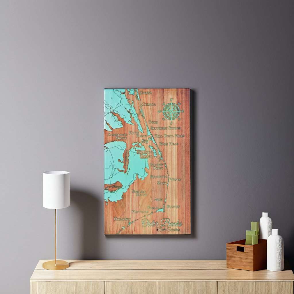 Outer Banks Wooden Map - Image 3