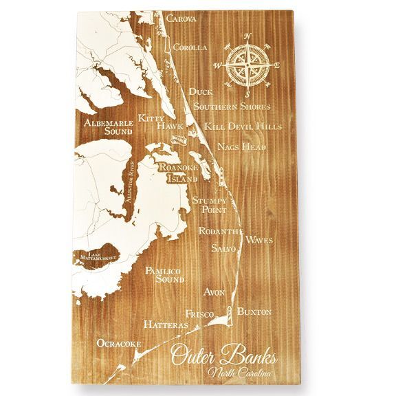 Outer Banks Wooden Map - Image 4