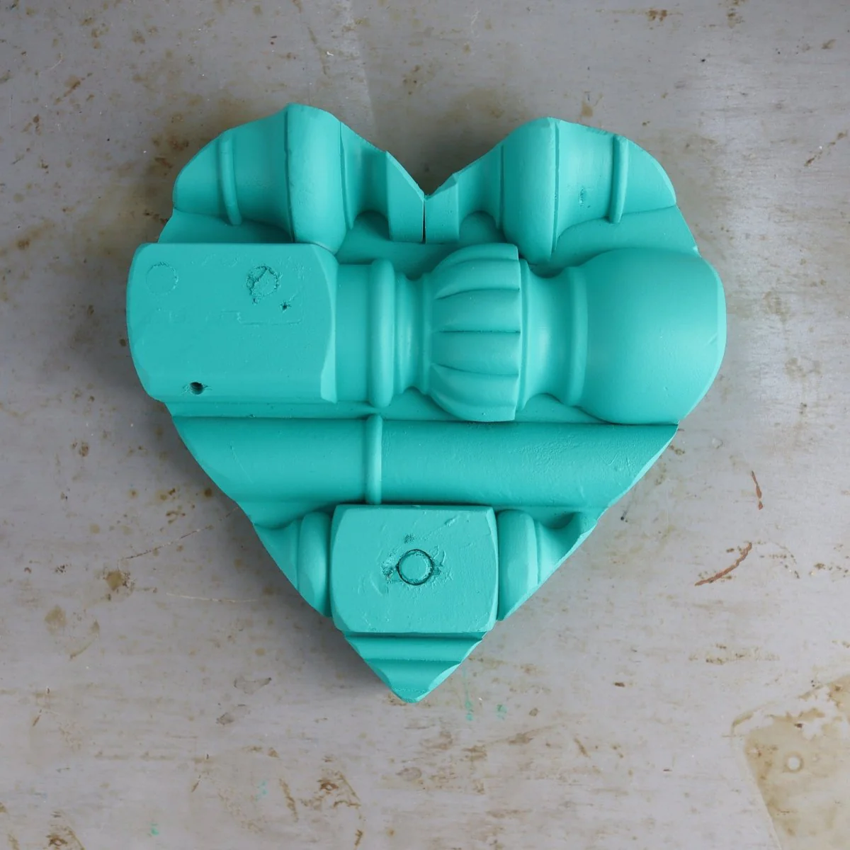 Reclaimed Piano Spindle Hearts - Image 7
