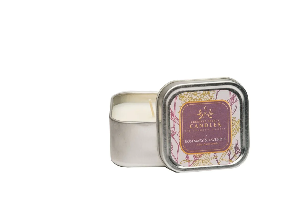 Rosemary and Lavender Soy Lotion Candle - Image 3