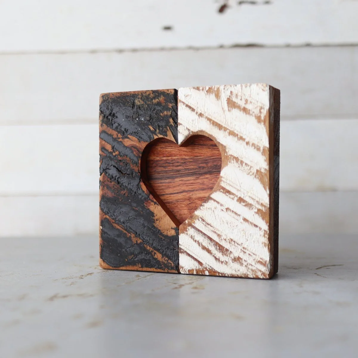 Rustic Reclaimed Wood Heart Tiles - Image 11