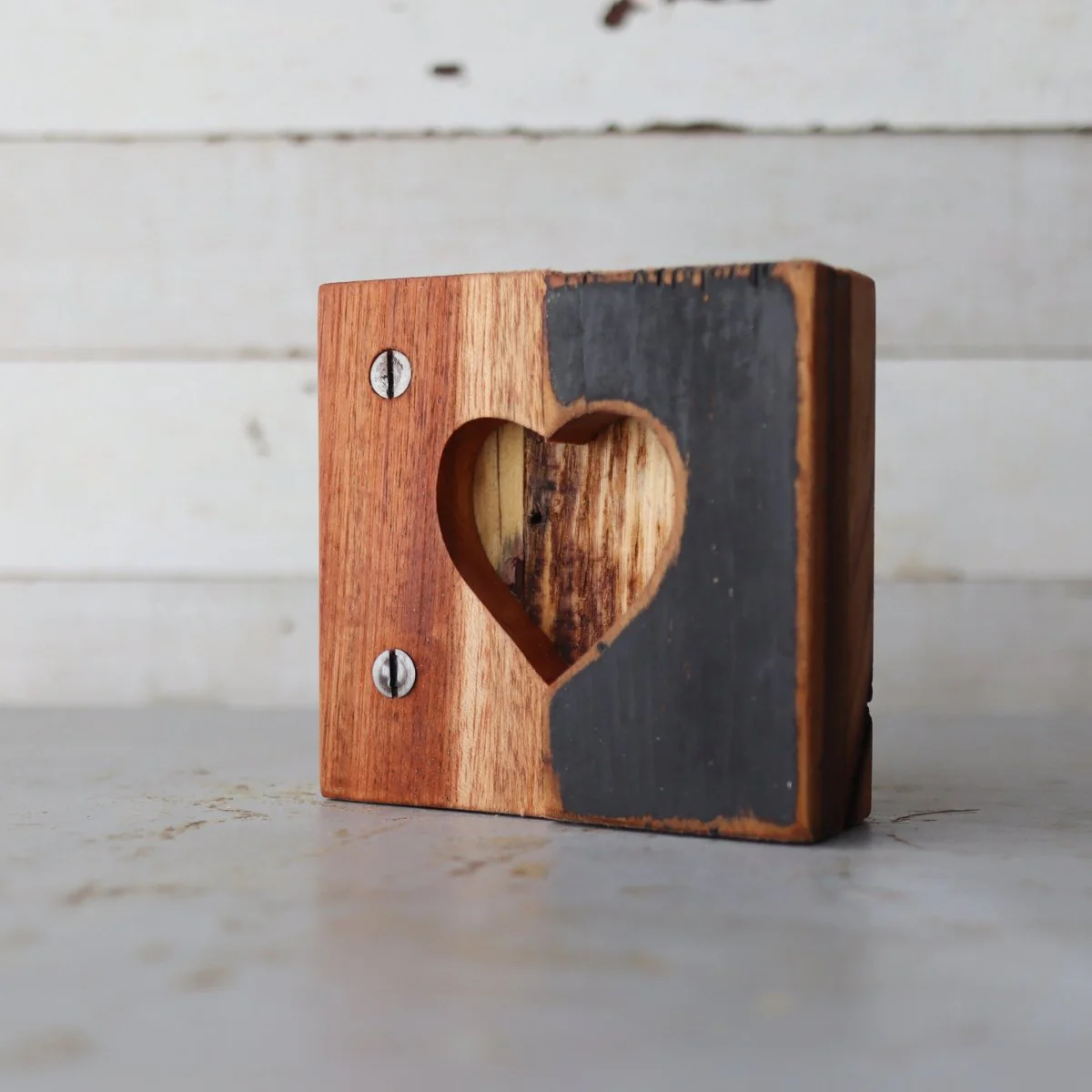 Rustic Reclaimed Wood Heart Tiles - Image 8