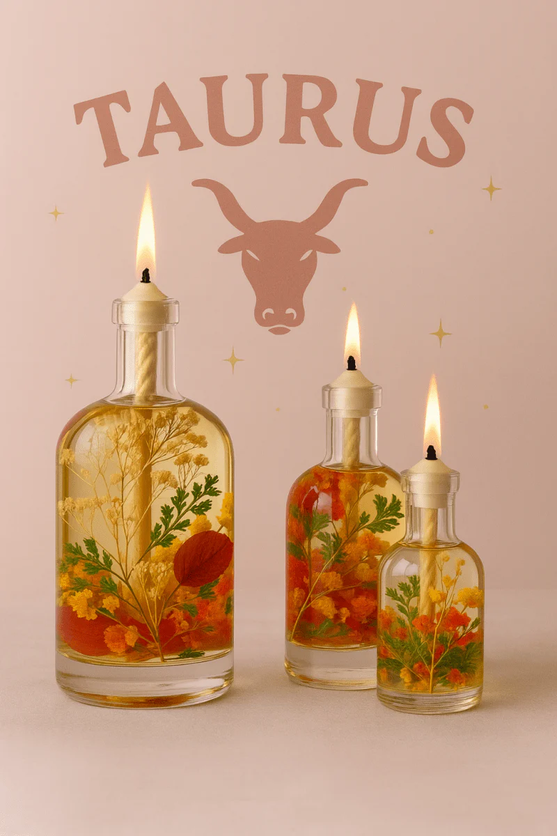 Taurus Zodiac Oil Candle April 20 to May 20 - Image 2
