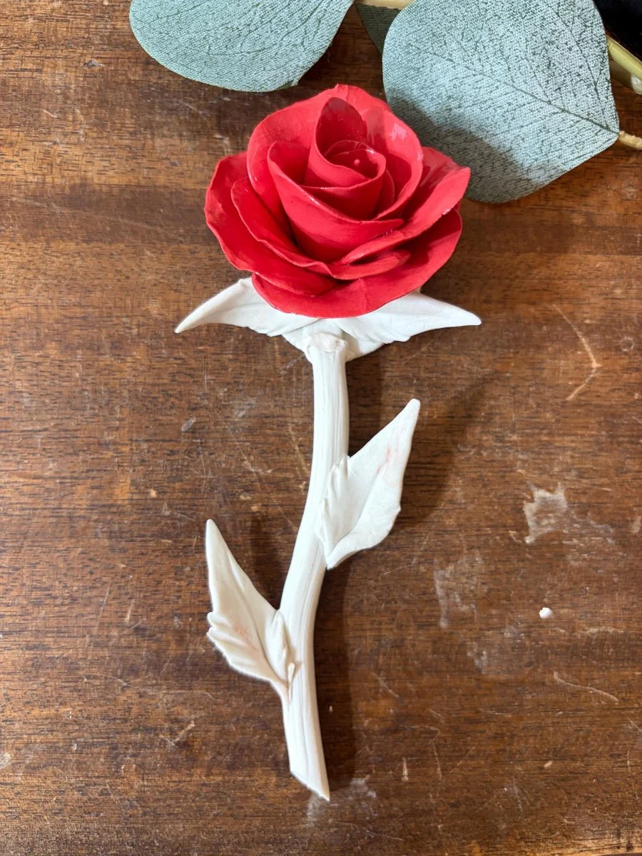 True Love Red Rose Handmade Porcelain - Image 7