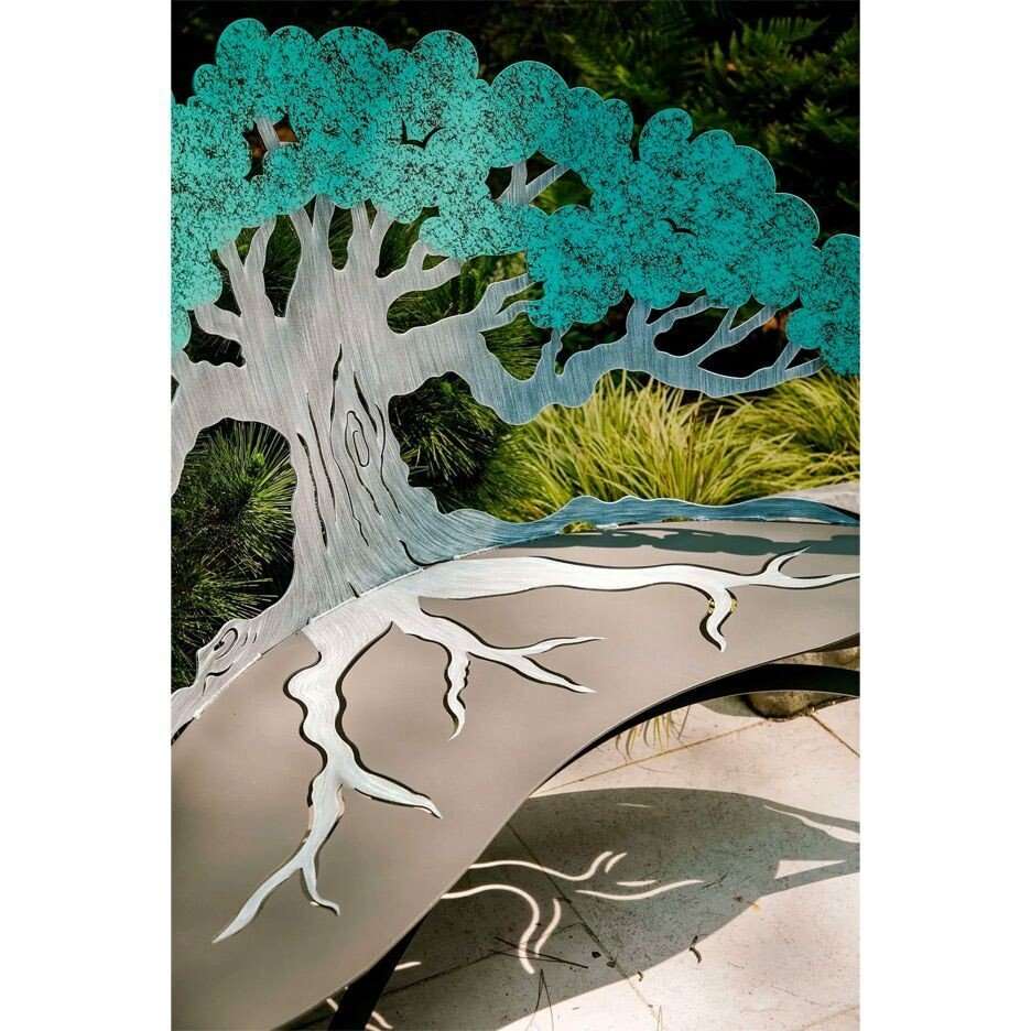 Tree Bench Steel Outdoor Bench by Cricket Forge - Image 4