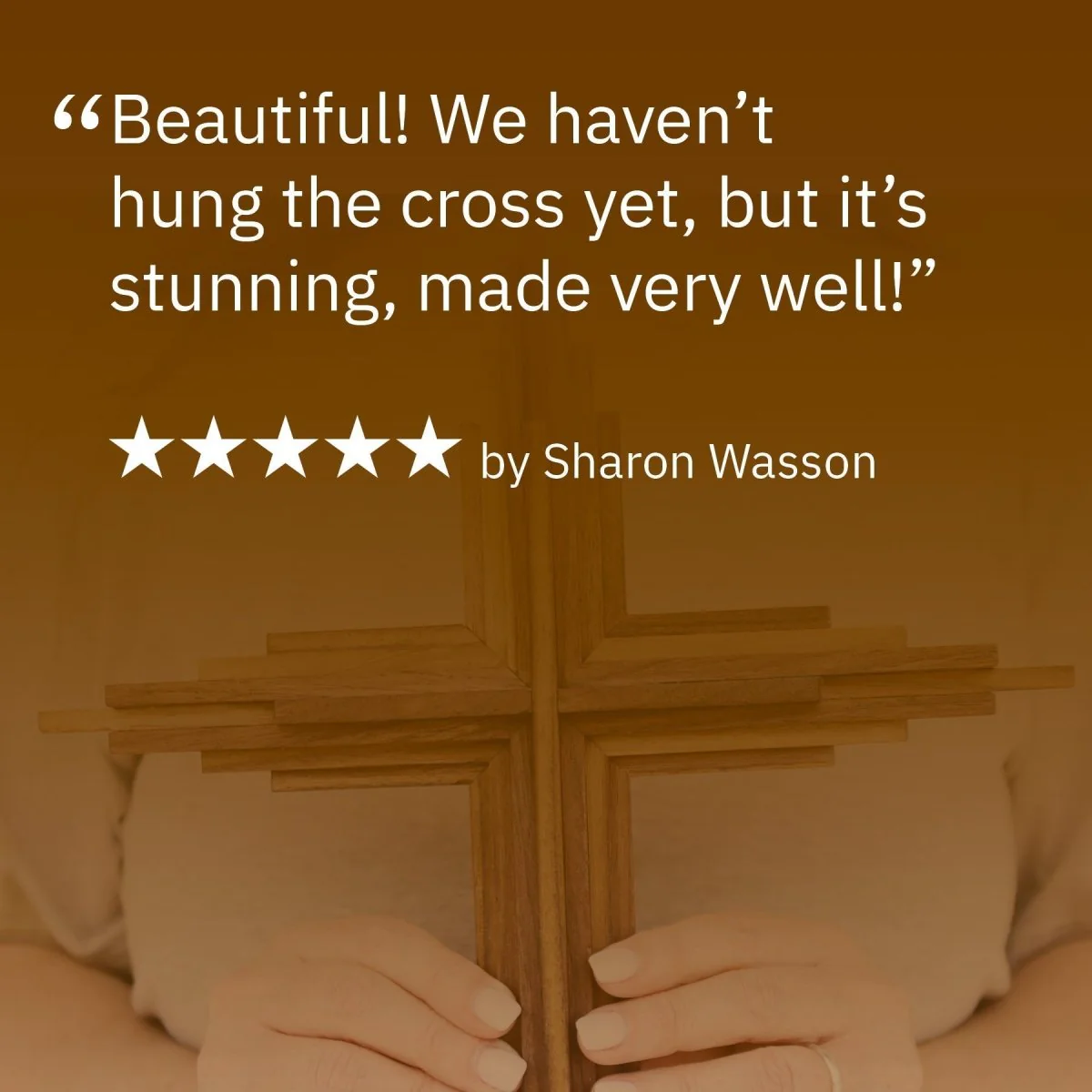 Walnut Layered Wooden Handcrafted Cross - Image 4