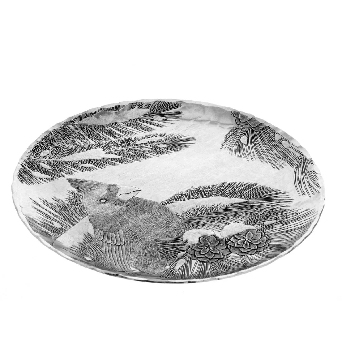 Winter Cardinal Round Aluminum Plate - Image 5